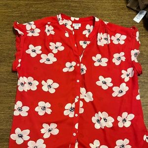 J. Crew floral tank blouse